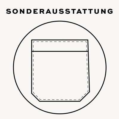 Aufgesetzte Brusttasche 