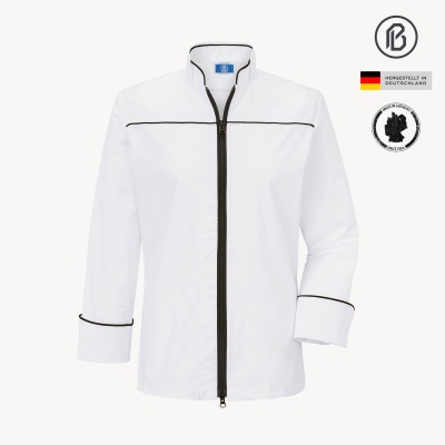 Felan-Riccarda, weiße Damen-Kochjacke 