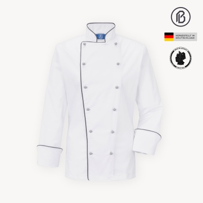 Repet-Spina, weiße Damen-Kochjacke 