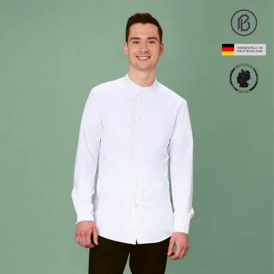 Facile-Yannik, weisse Herren-Kochjacke 