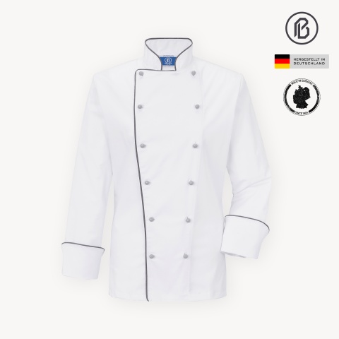 Buran-Spina, weiße Damen-Kochjacke 