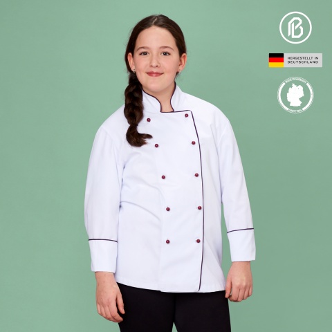 Kinder-Kochjacke , weiß, m.K. 