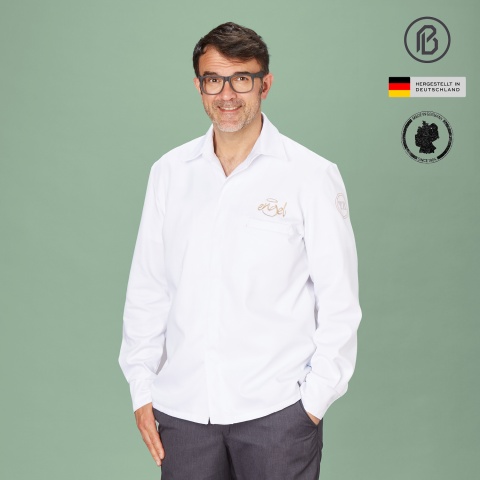 Kochhemd Facile-PIERRE, weiss 