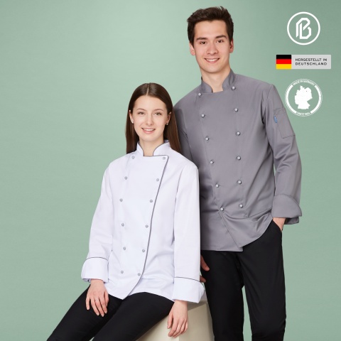 Top-Chef-Spina, weiße Damen-Kochjacke 