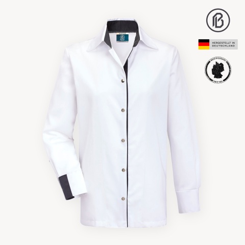 Kochbluse Soft-Stella, weiß 