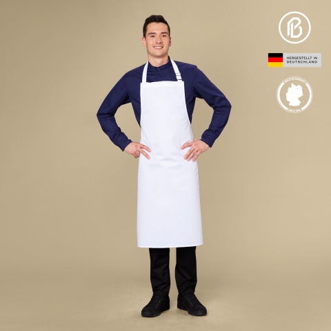 weiße TOP-Latzschürze 