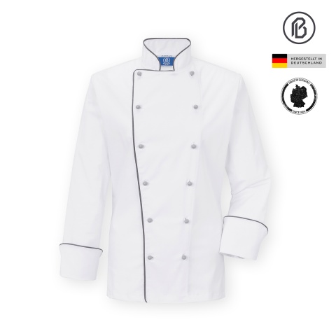 Felan-Spina, weiße Damen-Kochjacke 
