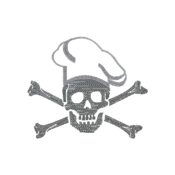 Totenkopf mit Knochen & Mütze 