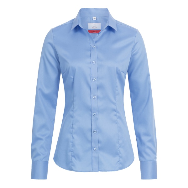 Bluse, mittelblau 