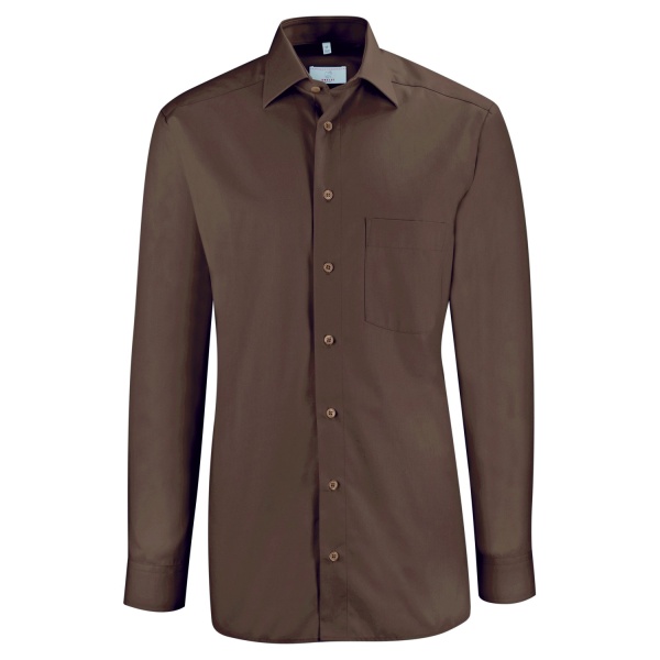 Basic-Hemd, braun, Gr.43/44 -SALE- 
