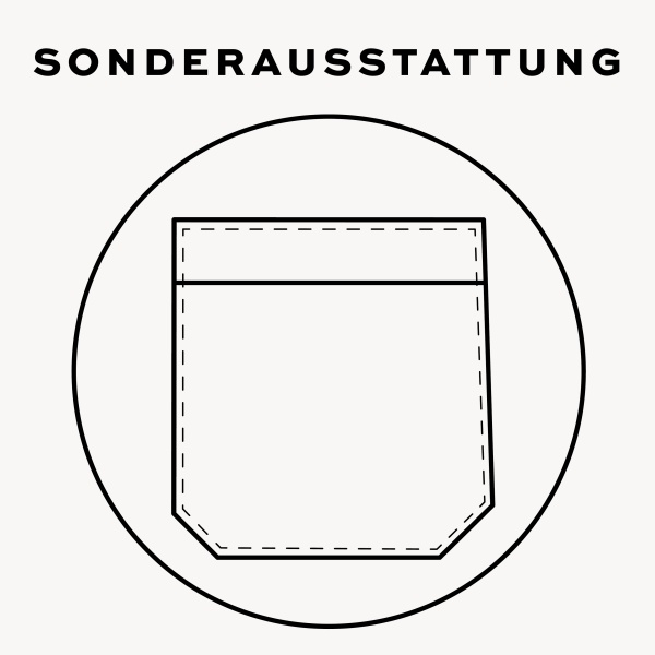 Aufgesetzte Brusttasche 