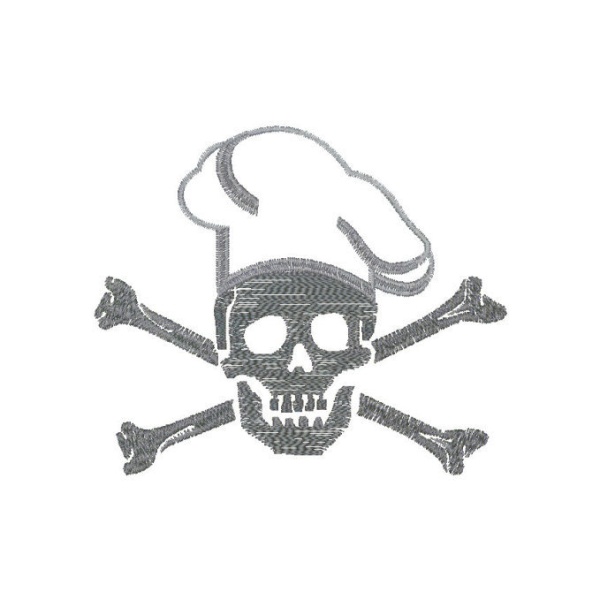 Totenkopf mit Knochen & Mütze 