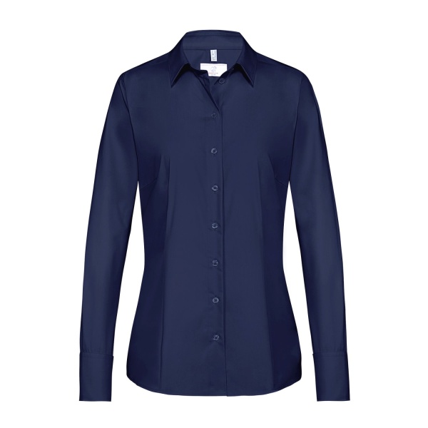 Basic-Bluse, marineblau 