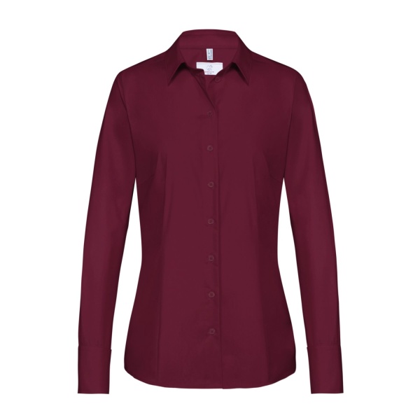 Basic-Bluse, bordeaux weinrot 
