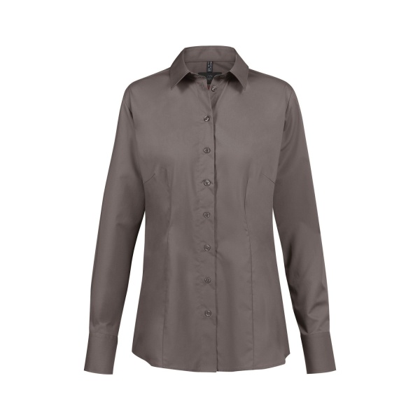 Basic-Bluse, taupe 