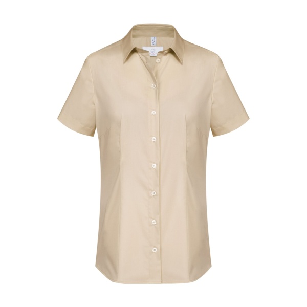 Basic-Bluse, beige 