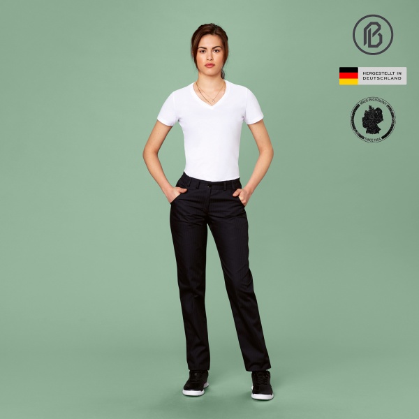 Chino-StraightFit, Damen-Kochhose NERO Nr.33 