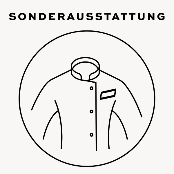 Eingesetzte Leisten-Brusttasche 