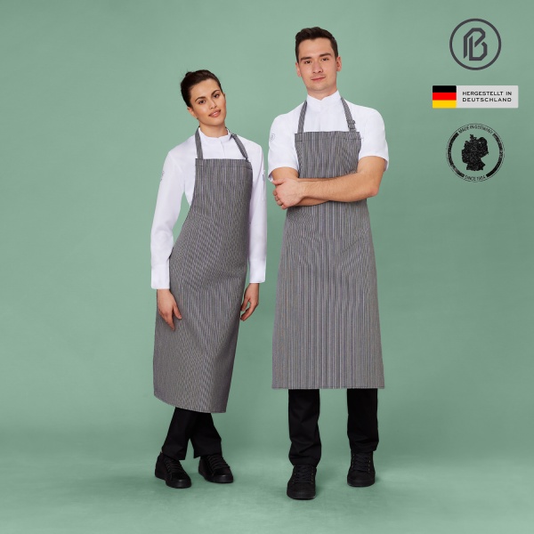 Latzschürzen 'Stresemann'-gestreift 