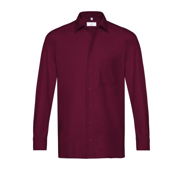 Basic-Hemd, bordeaux weinrot 