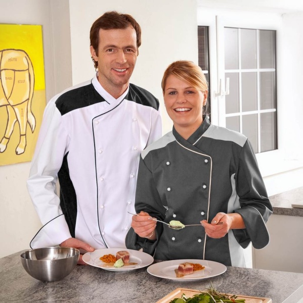 Neo-Alex, farbige Kochjacke 