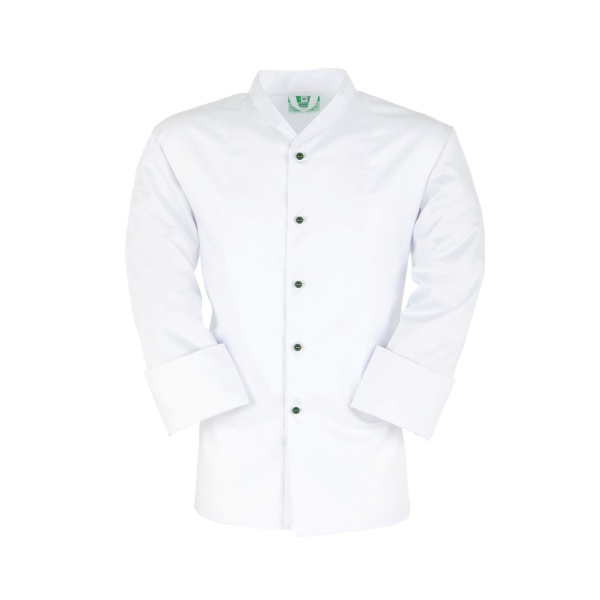 1-reihige Kochjacke Satin-Lou, weiß 