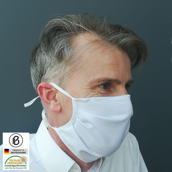 Behelfs-Mund-Nasen-Maske, weiß 