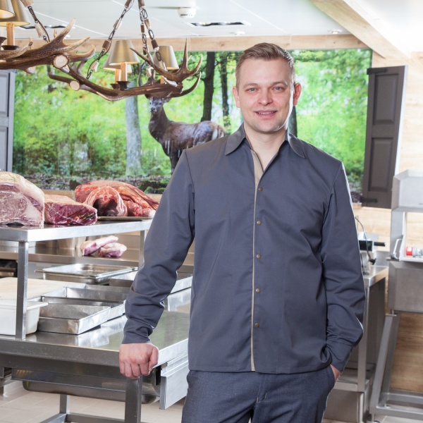 Neo-Stenio, farbige Kochjacke 