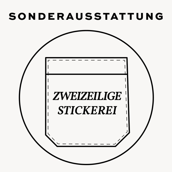 (S01) Stickerei, 2-zeilig 