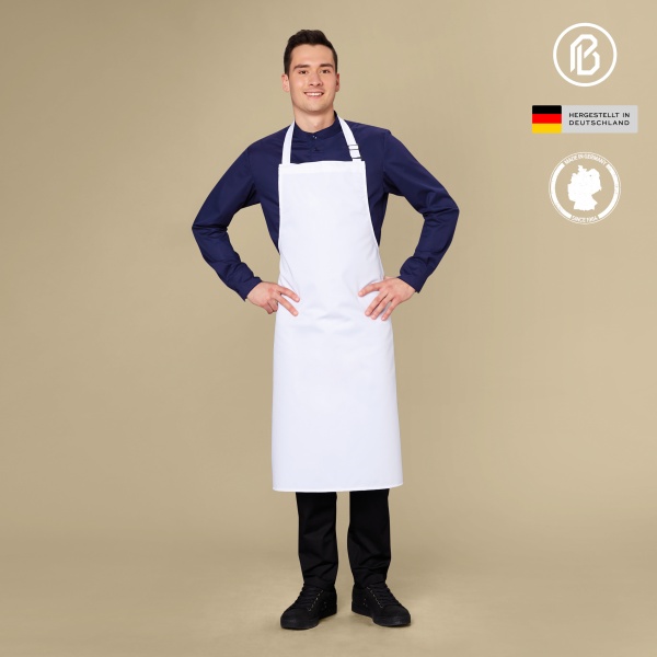 weiße Latzschürze Poly300 