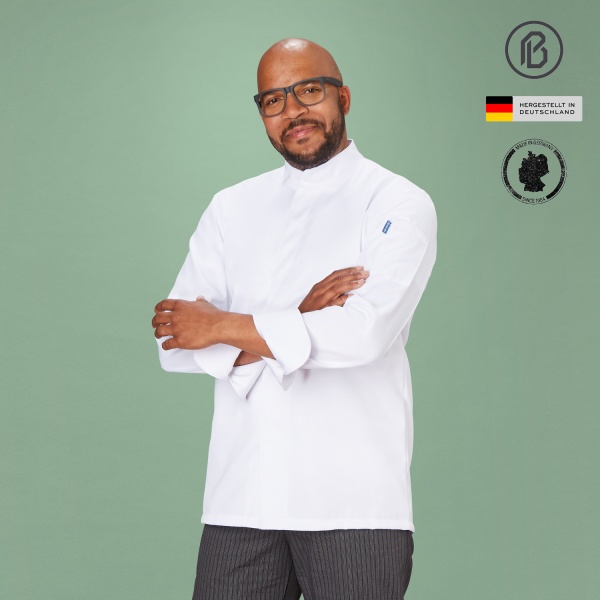 Repet-Zero, weisse Kochjacke für Herren 