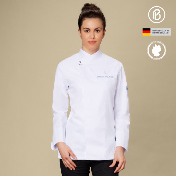 Repet-HALINA, weiße Damenkochjacke 