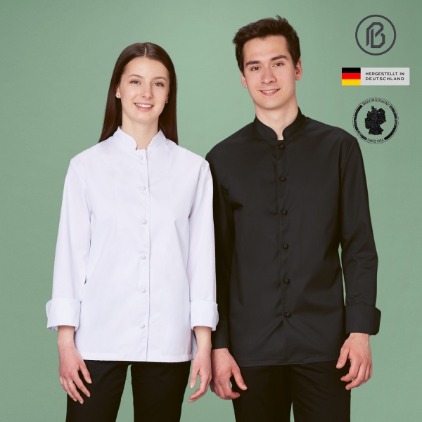 Soft-Sarah, weiße Damenkochjacke 