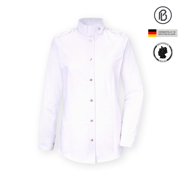 Buran-SEVERINA, weiße Damenkochjacke 