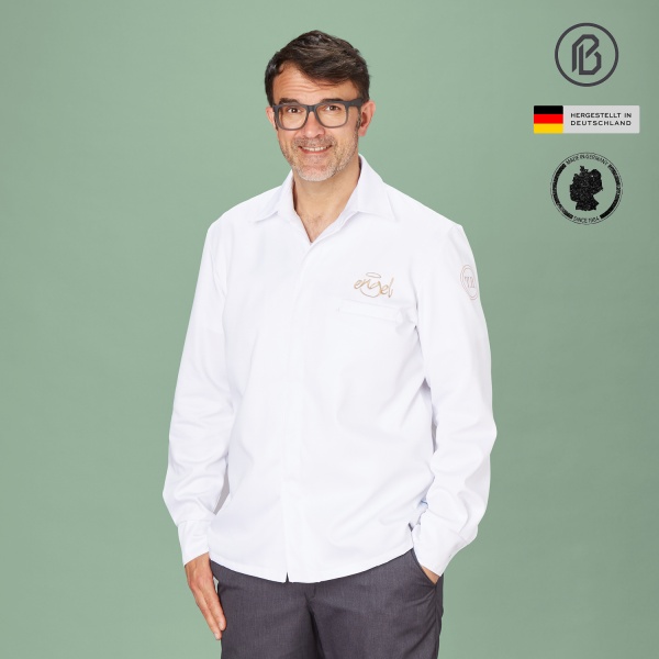 Felan-PIERRE Professionelles Kochhemd, weiss 