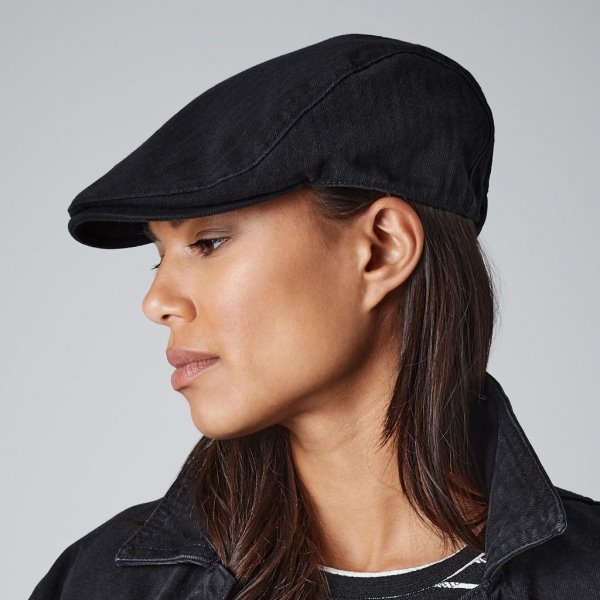 Vintage Flat Cap 'B626', schwarz 