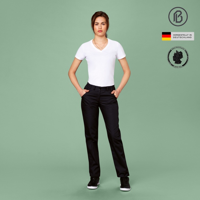 Chino-StraightFit, Damen-Kochhose NERO Nr.33 