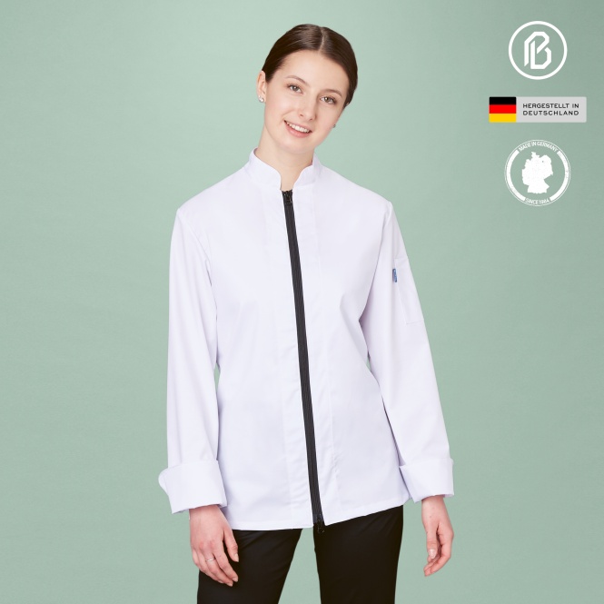 Chef-Rike, weiße Damen-Kochjacke