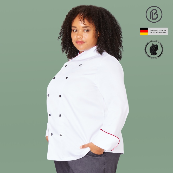 Repet-Finja Damen-Kochjacke, weiß 